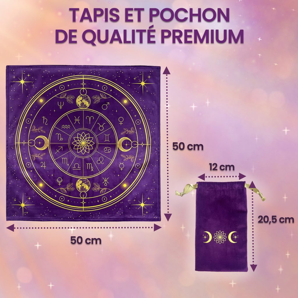 Tapis De Voyance Tarot Divinatoire Pochon Vibratis