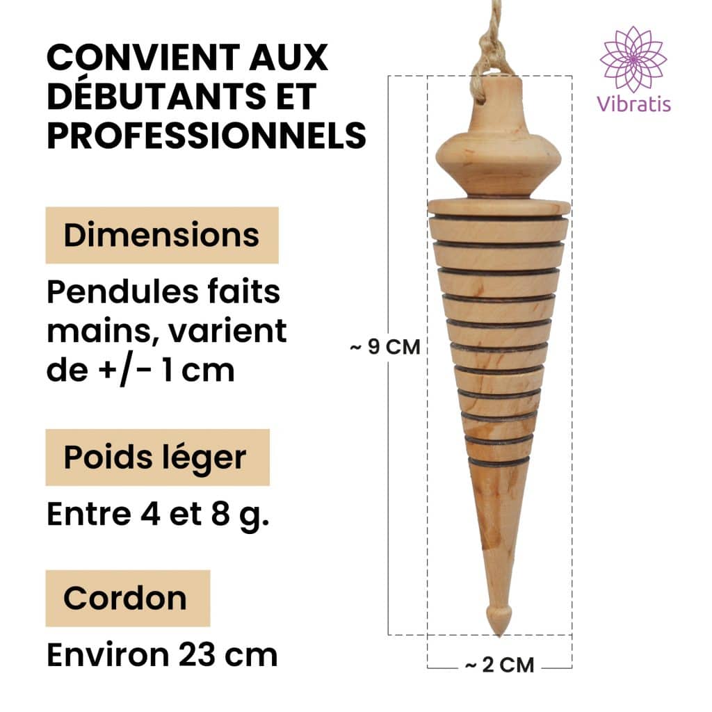 Pendule Divinatoire en Bois PRÉCISION Fabriqué à la Main en France