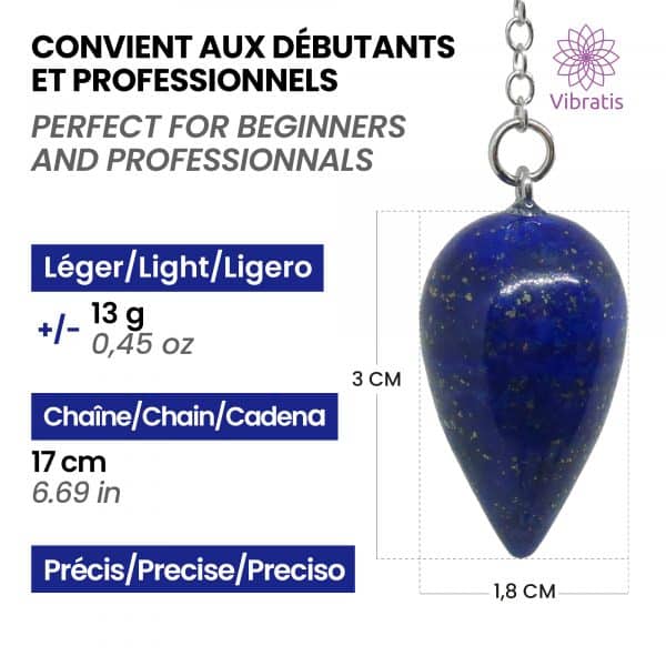 pendule lapis lazuli details