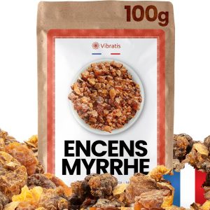 Encens Myrrhe Pure 100g - Encens Naturel en Grain Qualité Premium A+