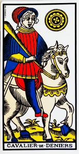 cavalier de denier carte tarot