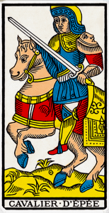 cavalier d'épée carte tarot