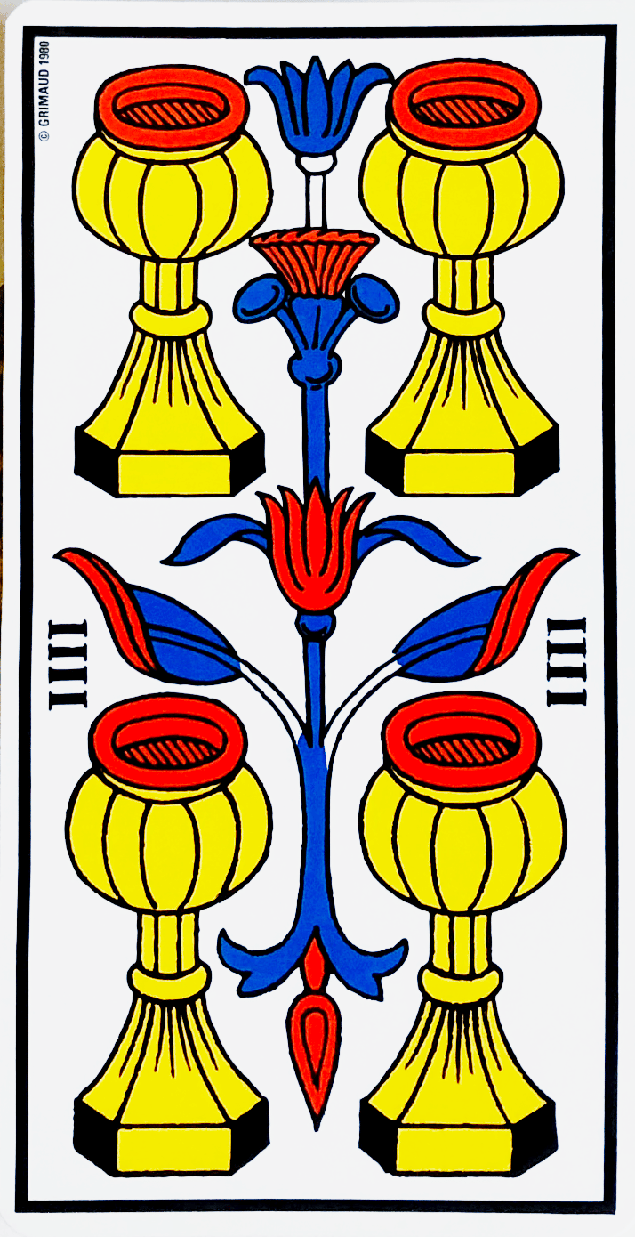 Significations du Trois de Coupe dans le Tarot de Marseille