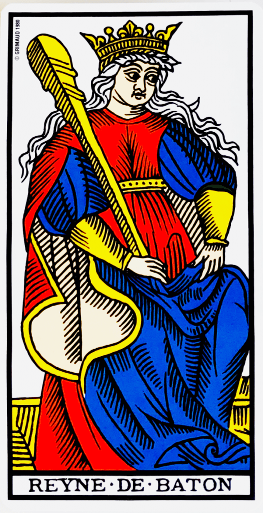 reine de baton carte tarot