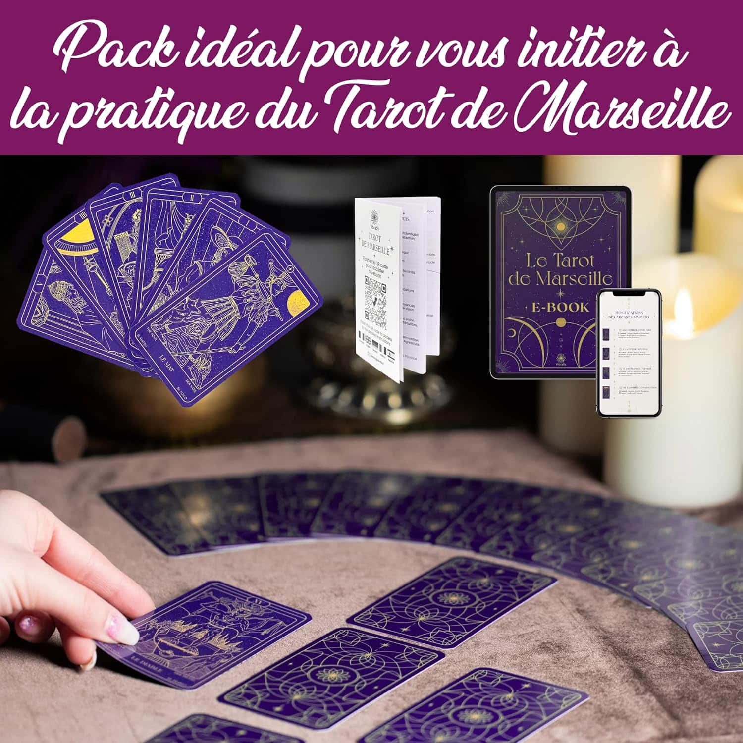 Tarot de Marseille - Tarot Divinatoire avec Livret & E-Book Explicatif – Image 6