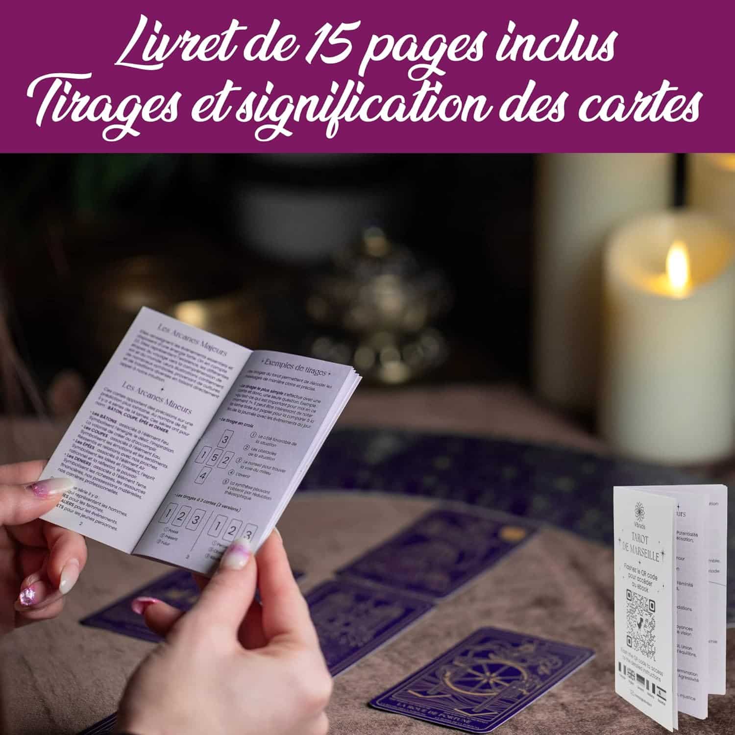 Tarot de Marseille - Tarot Divinatoire avec Livret & E-Book Explicatif – Image 5