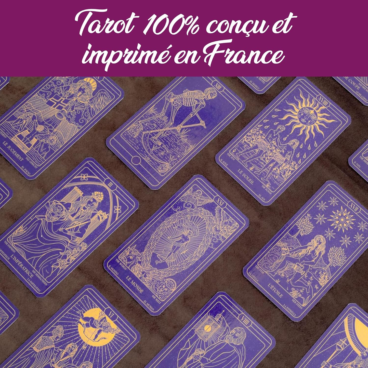 Tarot de Marseille - Tarot Divinatoire avec Livret & E-Book Explicatif – Image 2