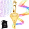 pendule divinatoire goutte doré