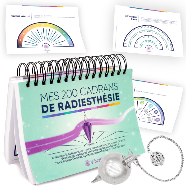 Planche radiesthésie + pendule goutte d'eau