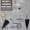 Vibratis Black Onyx Stone Dowsing Cone Shape Divinatory Pendulum - Image 3