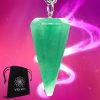 Radiesthesia Dowsing Pendulum in Aventurine Stone Cone Shape
