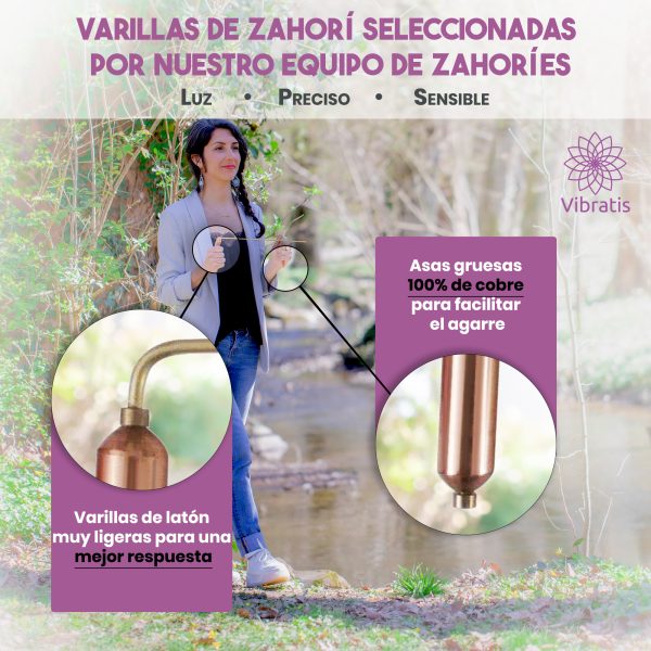 Varillas de Radiestesia Profesionales Vibratis de Cobre & Péndulo Egipcio de Adivinación - Imagen 3